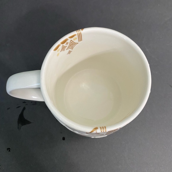 Starbucks Bone China Rare Collectible Raised White & Gold 2012 - Picture 5 of 6